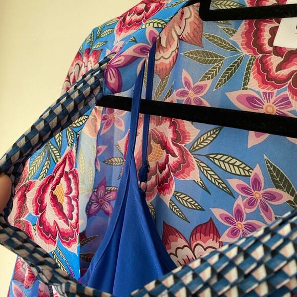 Cabi Primrose Dress Spring Dress size small floral chiffon puff‎ sleeve 5612 - Picture 5 of 7